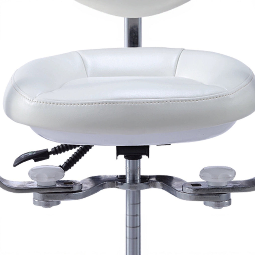 Dental Dentist Seat Metal Stainless Steel Doctor Chair Lifting Swivel Roller Dental Chair MKS-038