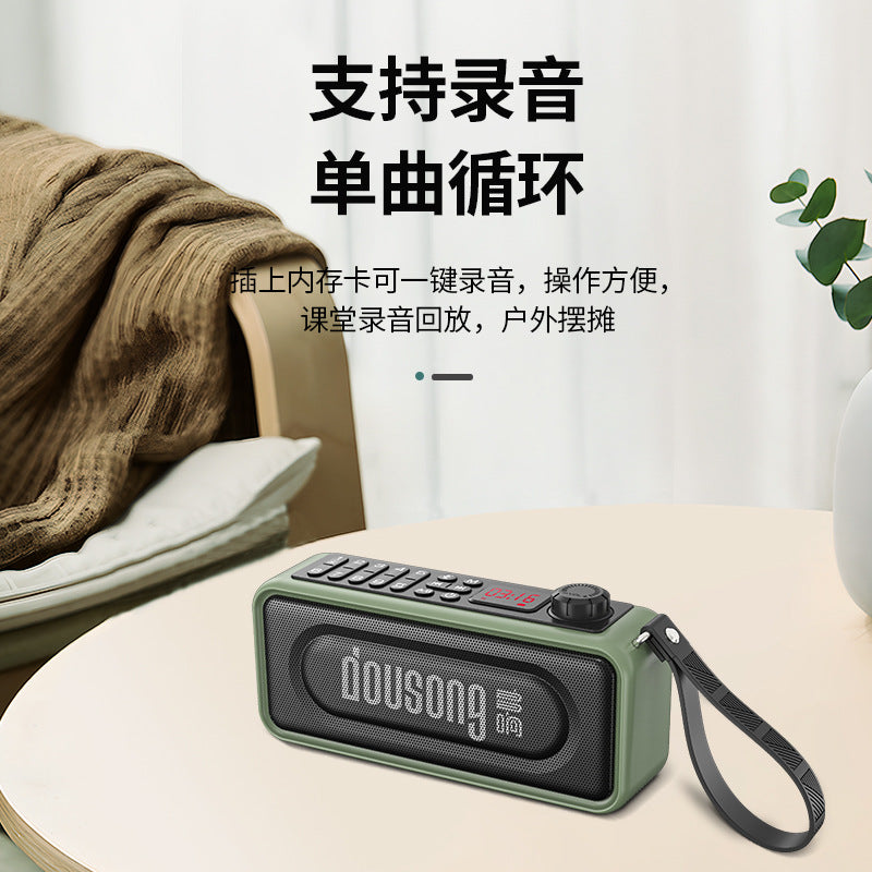 Duo xiang dx-100 bluetooth speaker - portable multimedia speaker with radio, recording function, dual sim, and high volume
