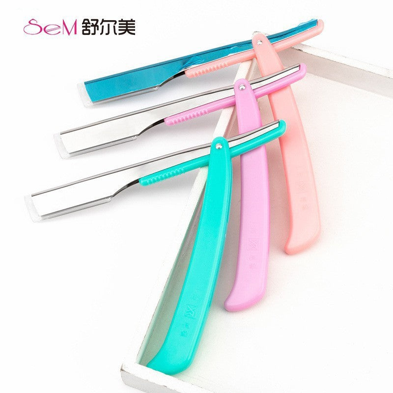 Professional old-fashioned shaving knife holder hairdressing salon razor old-fashioned manual hair removal knife eyebrow trimming razor wholesale