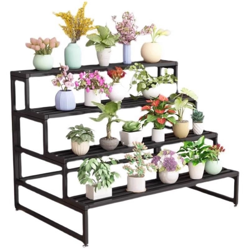 Flower stand outdoor courtyard balcony outdoor potted plant storage rack modern casual multi-layer floor-standing potted plant rack display rack