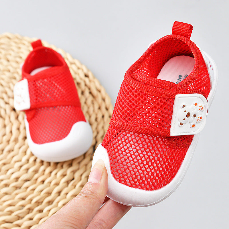 Baby sandals women's summer toddler shoes 0-1-2 years old infant soft sole mesh shoes for babies and toddlers, wholesale available
