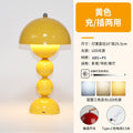 Danish mushroom bud table lamp - vintage, instagrammable bedside night light for girls - led bed lamp