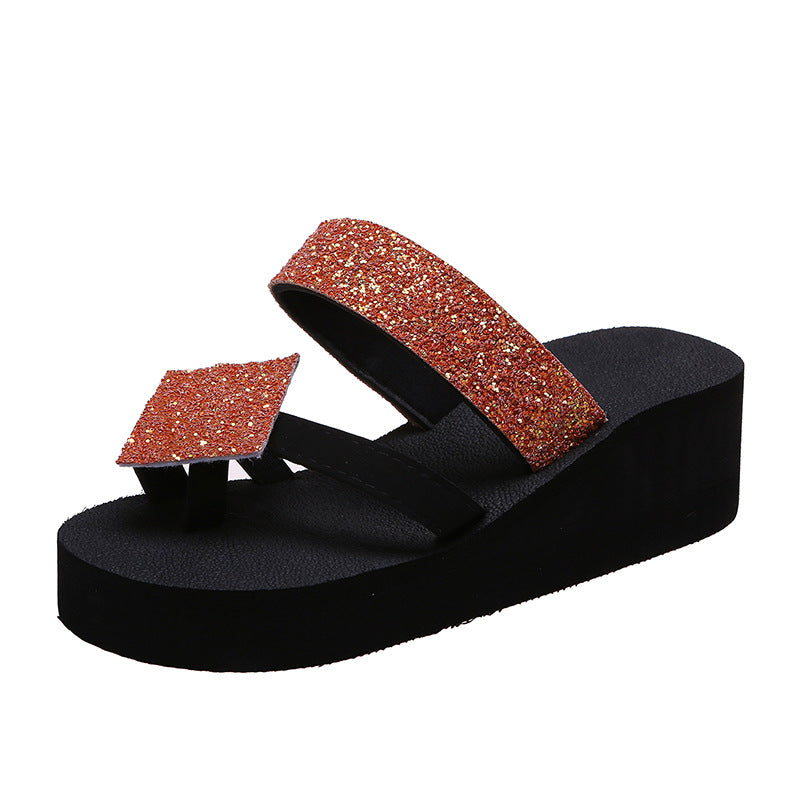 Independent station plus size 2024new arrivalthick sole slippers women's casualflats flip-flops women's sandals cross-border women's shoes in stock trendy