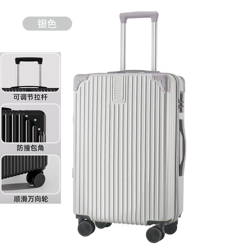 Retro large-capacity men's and women's suitcases 20-inch password case universal wheel suitcase strong trolley case boarding case