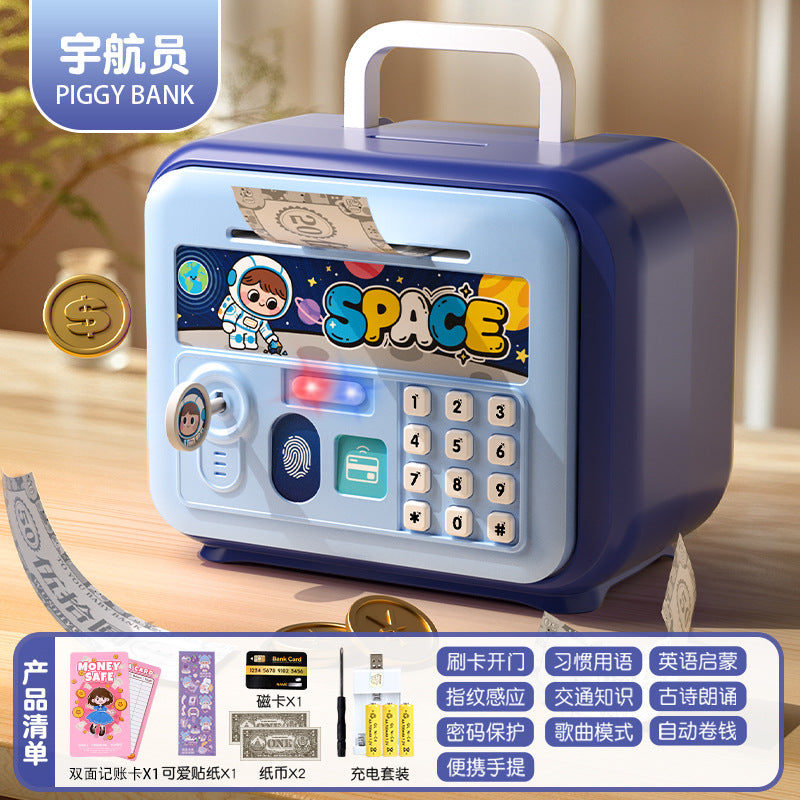 Nezha kids boys and girls piggy bank safe cabinet key password box savings coin storage storage