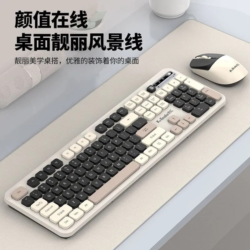 Viper wk500 wireless keyboard and mouse combo - silent keys, cute design, perfect for office, business, and everyday pc use