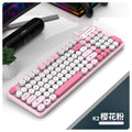 Viper k2 wired usb keyboard and mouse combo - retro punk style for women's desktop, laptop, and office use