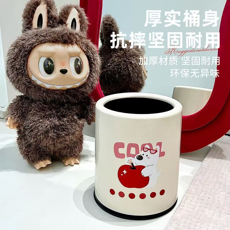 New arrival, good-looking, cute cartoon puppy trash can, home, creative bedroom, living room, bathroom storage bucket