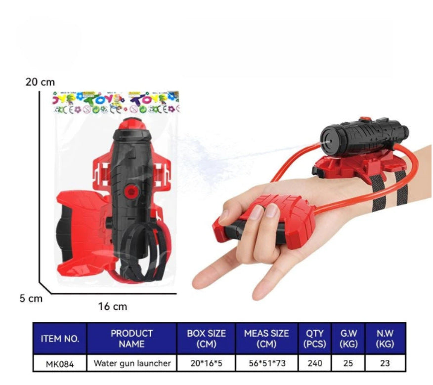 spider water gun launcher hero wearable wrist water gun press continuous beach water play wholesale