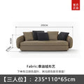 Foshan saint-germain cream style small apartment curved sofa high-end corner teddy velvet fabric sofa living room