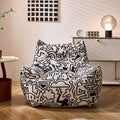 Influencer-approved graffiti lazy bean bag sofa - perfect for living room, bedroom, kids' room, single seater, balcony lounger - customization available direct from the manufacturer