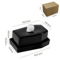 Personalized creative ceramic butter dish, european-style tableware with lid, butter dish for desserts and sweets, square ceramic plate