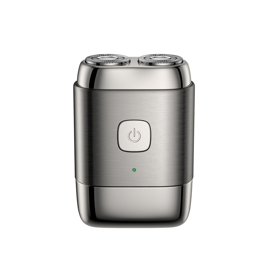 Electric shaver with magnetic heads, type-c charging, washable, alloy housing, compact and portable beard trimmer