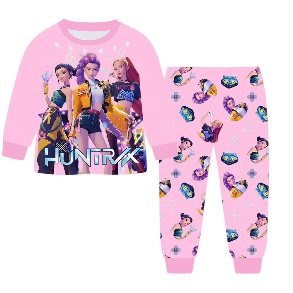 In stock! new cross-border witcher girls' long-sleeve pajama set - k-pop fashion loungewear