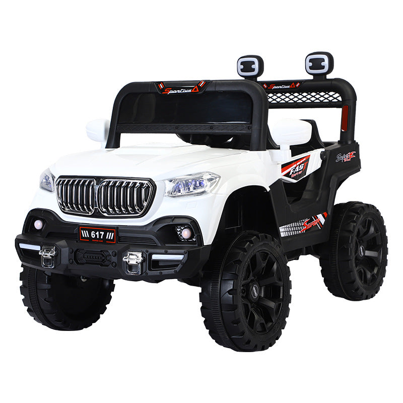 Manufacturer wholesale four-wheel drive toy car can sit double seat remote control off-road stroller, children's electric vehicle four-wheeled car