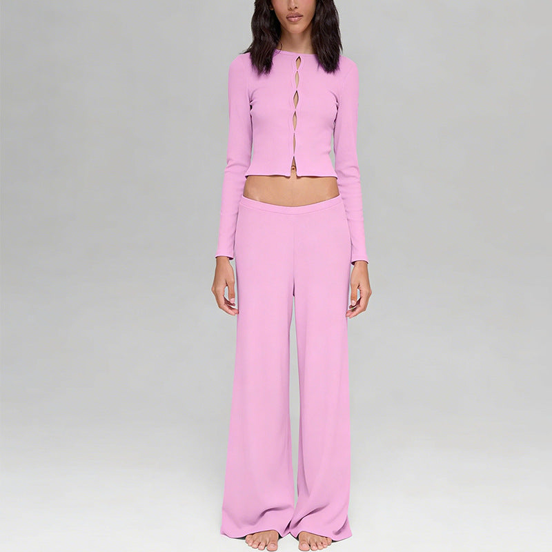 new cross-border modal wide-leg pants & breathable top set - loose fit, drapey trousers, casual relaxed activewear set