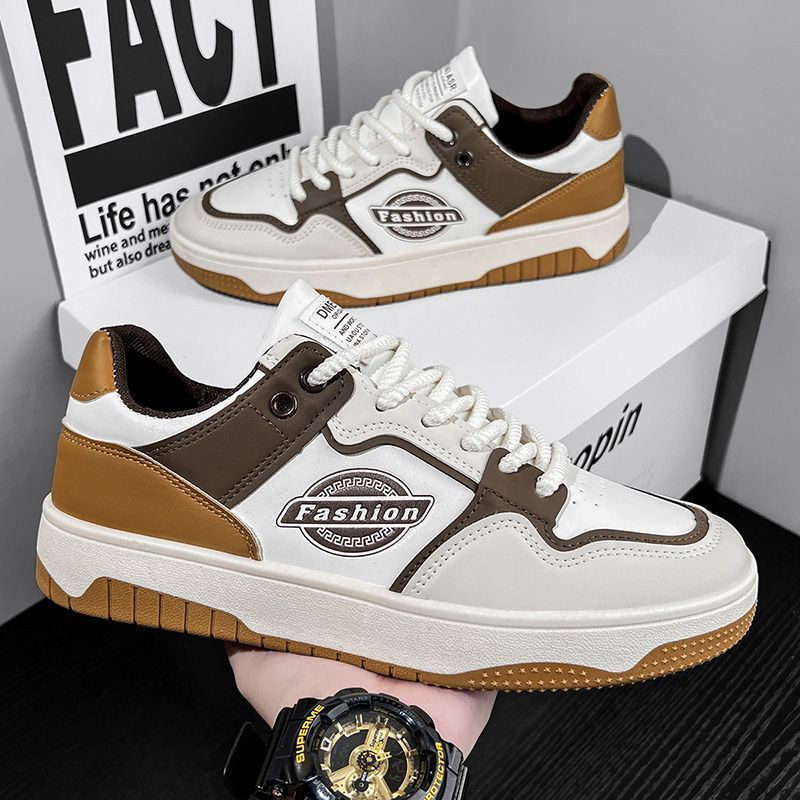 Men's shoes: 2025 spring new arrivals - trendy, versatile, high-end, lightweight, soft-soled, athletic & casual white flat sneakers