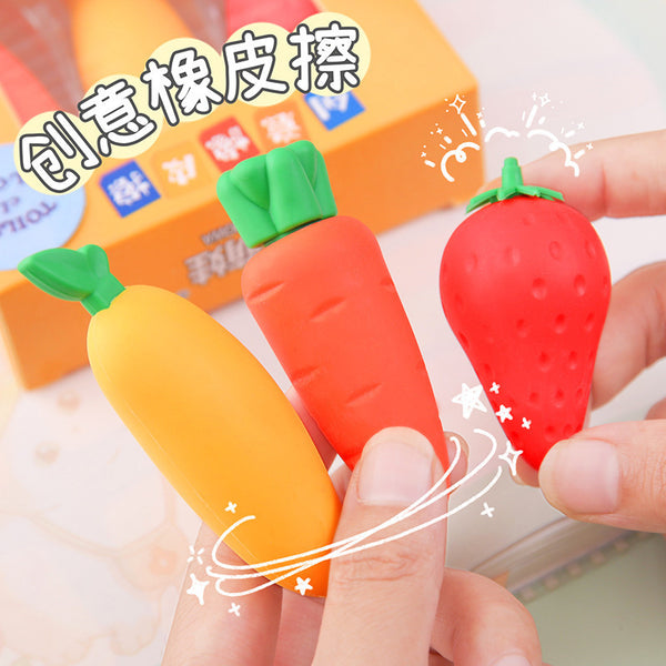 Super large fruit eraser for primary school students Big Mac eraser creative cartoon cute children carrot