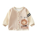 Babycare newborn baby pure cotton double-layer cardigan, korean style autumn outwear, autumn/spring children's clothing