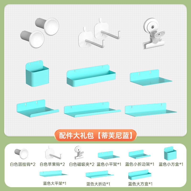 【perforated pegboard shelving】multi-tier shelving unit bookshelf kitchen storage rack shoe rack side panel steel shelving