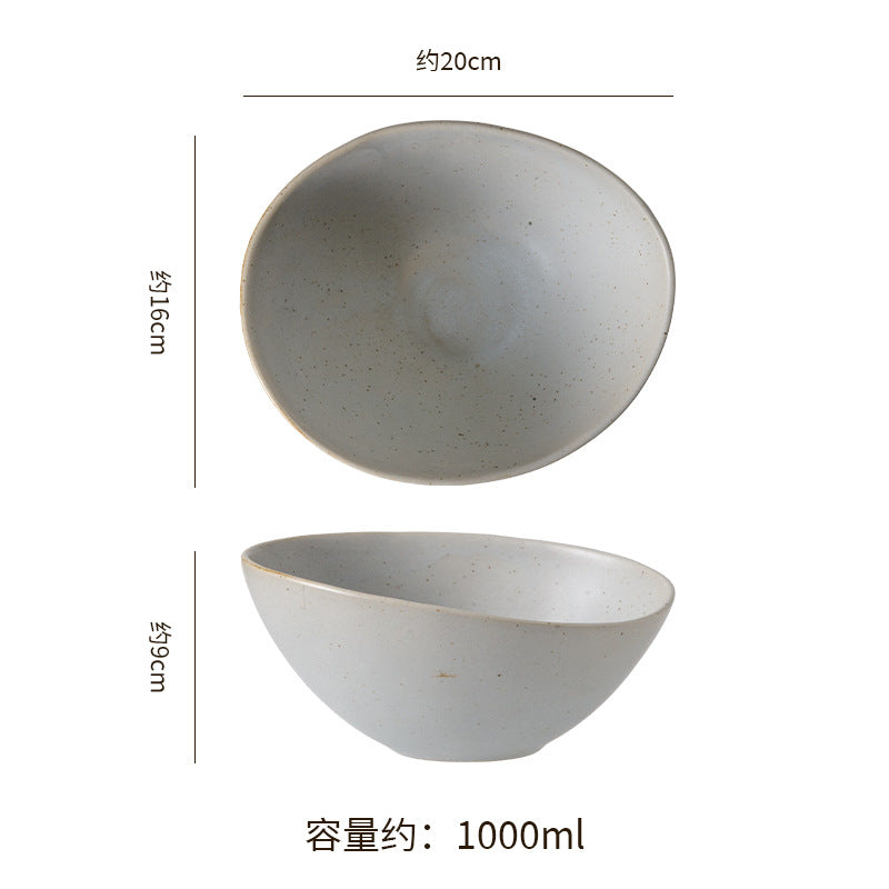 Vintage irregular high-end bowls, plates, and dishes - restaurant, hotel, and home tableware - unique dinnerware for serving dishes, desserts, rice bowls, and plating