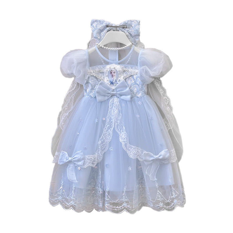 Girls' princess dress -  summer new arrival - stylish children's elsa dress - elsa lolita gown - little girl's birthday dress