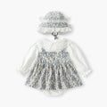 Newborn baby clothes autumn fashion girl's romper dress princess floral hundred days long sleeve bodysuit autumn