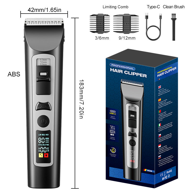 waterproof professional electric hairdresser fast charging oil head hair salon bald electric clipper for home hairdressing clipper
