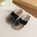 Girls' fireworks flip-flops - new summer collection, korean style outdoor sandals, fashionable soft-soled beach shoes for kids
