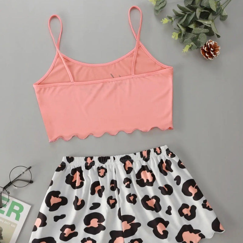 fashionnew arrivalletterhoneyprinting suspender tops shorts home wear pajamas sexysuit women's clothing