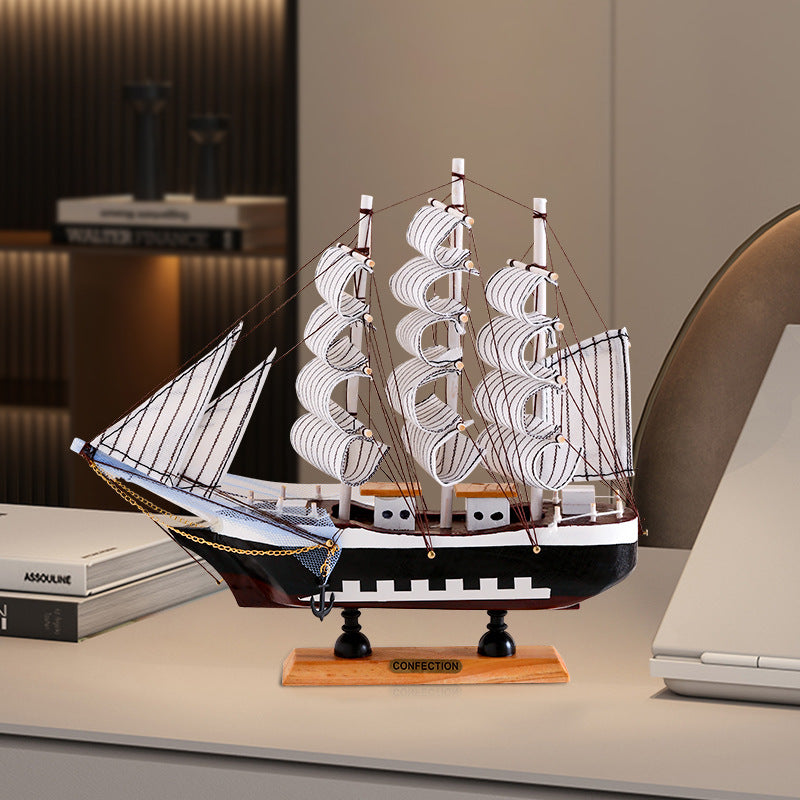 Smooth sailing sailboat model ornaments home decoration living room tv wine cabinet crafts graduate birthday gift