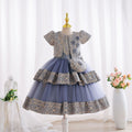 new arrival: double-layered gold lace children's formal dress, princess gown, flower girl dress, kids' dress