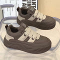 Thick sole bread shoes flats2026spring & fallnew arrivaleasiest for match sneakers soft bottom casual shoes women's work shoes white shoes