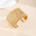 Wide alloy bracelet wholesale european and american cross-border jewelry fashion brushed stylish bracelet irregular opening bracelet for women