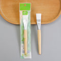 Zhiwei facial mask brush beauty spa application wooden pole mask brush wooden handle soft bristle brush makeup brush log pole white hair