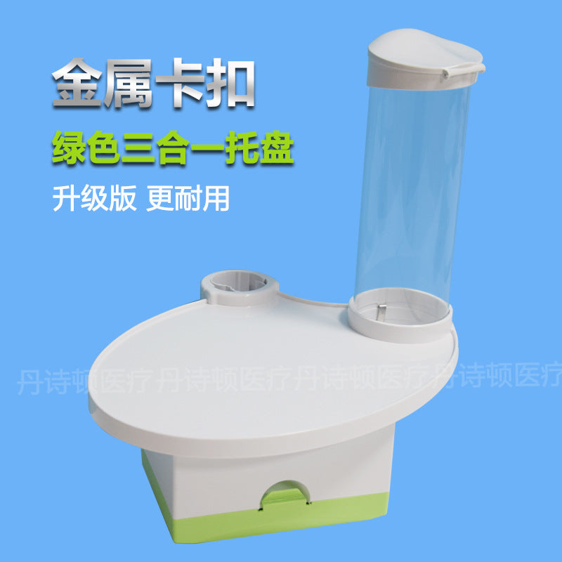 Dental chair additional table tray water cup holder cup holder paper towel box three-in-one paper cup holder paper cup tube additional