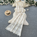 Elegant, age-defying, and perfect for the office: a white lace two-piece set for women. this summer's must-have features a figure-flattering, high-waisted design that exudes sophistication and grace