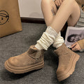 Snow boots cotton shoes 2026winternew arrivaleasiest for matchfleece-linedthickenednortheast thick sole anti-ski snow women's boots short boots