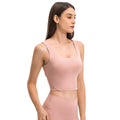 Dianqian new arrival u-shaped back yoga vest with chest pad comfortable naked sports intimates women's bra fashiondw120