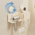 Bathroom suction cup hair dryer holder, toilet storage rack, wall-mounted lazy organizer, wall shelf