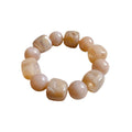 Wholesale acrylic beaded bracelets - trendy dopamine jewelry, unique irregular geometric stretch bracelets for women (cross-border e-commerce)