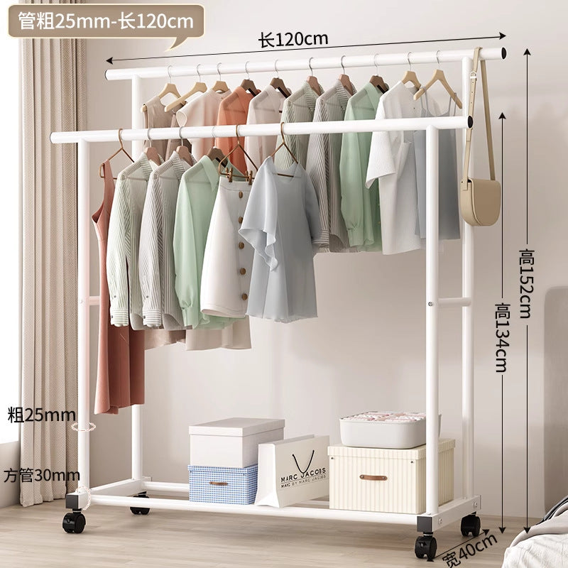 Simple coat rack, movable clothes drying rack, floor-standing indoor room, multi-functional clothes rack, accessible luxuryfor home bedroom