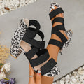 Women's roman-style mid-heel sandals -  new summer collection - wholesale thick heel, back zipper, and closed-toe sandals for cross-border e-commerce