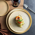Kiln-turned-steak plate, creative western food plate, steak plate, commercial catering plate, for home ceramic dish plate
