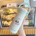 Cartoon kids thermos cup 316 ceramic liner high appearance large capacity double drinking cup portable student straw water cup