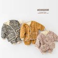 Newborn baby cotton outfit set - fleece-lined lightweight cotton two-piece winter set - korean style fashion set for baby girls