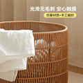 Genji muyu x visha solid wood kids bedside table casual round storage basket japanese style small apartment bedside table