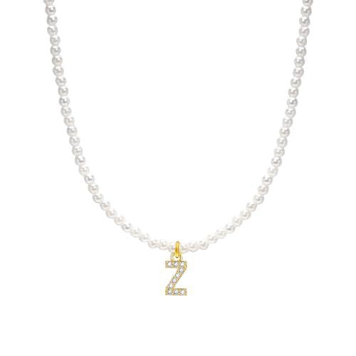 new arrival imitation pearl necklace niche style design 26 english letter pendant necklace classy sense collarbone chain necklace