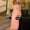 European and american cross-border women's fashion  summer new arrival: elegant turtleneck long sleeve printed slim-fit long dress