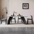 French retro multi-tier slate dining table - modern minimalist home dining table - cross-border e-commerce restaurant rectangular dining table